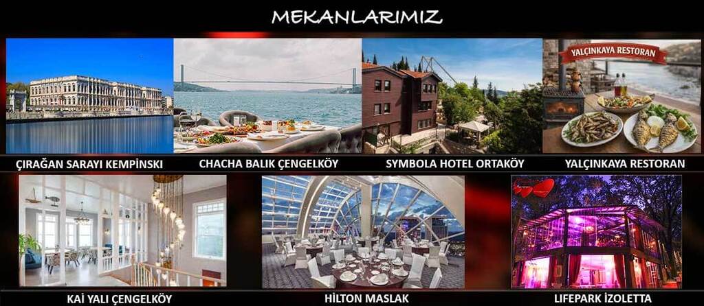 Mekanlarımız - İş Birliği Yaptığımız Firmalar - KIYMETLİM ORGANİZASYON