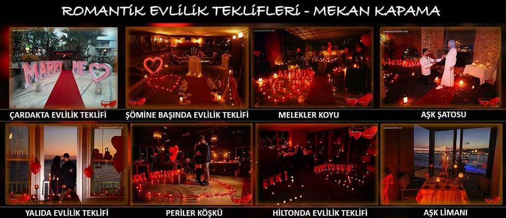 Baş başa Romantik Evlilik Teklifi Organizasyonları - KIYMETLİM ORGANİZASYON